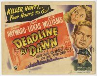2f074 DEADLINE AT DAWN TC '46 Susan Hayward, by Clifford Odets from Cornel Woolrich's novel!