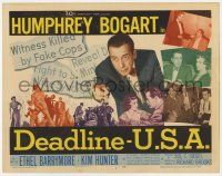 2f075 DEADLINE-U.S.A. TC '52 newspaper editor Humphrey Bogart, best journalism movie ever!