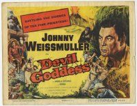 2f089 DEVIL GODDESS TC '55 Johnny Weissmuller is NOT Jungle Jim, battling the fire-priestess!