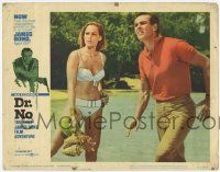 2f636 DR. NO LC #5 '62 best close up of Sean Connery as James Bond with sexy Ursula Andress!