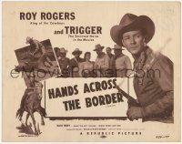 2f157 HANDS ACROSS THE BORDER TC R54 cowboy Roy Rogers c/u with smoking gun & riding Trigger!