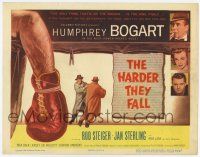 2f158 HARDER THEY FALL TC '56 Humphrey Bogart, Rod Steiger, cool boxing artwork, classic!