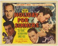 2f173 HOLIDAY FOR SINNERS TC '52 Gig Young, Keenan Wynn, Rule, love wears a mask at Mardi Gras!