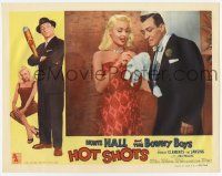 2f709 HOT SHOTS LC '56 great close up of sexy blonde Joi Lansing & Huntz Hall!
