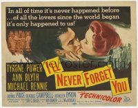 2f183 I'LL NEVER FORGET YOU TC '51 art of scientist Tyrone Power, who invents a time machine!