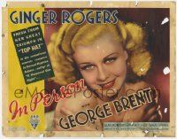 2f184 IN PERSON TC '35 incredible close up of sexy Ginger Rogers with come hither eyes!