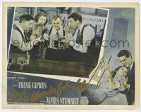2f734 IT'S A WONDERFUL LIFE LC R55 James Stewart, Thomas Mitchell & others toasting to money!