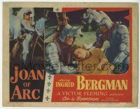 2f739 JOAN OF ARC LC #4 '48 armored soldiers comfort Ingrid Bergman shot with an arrow!