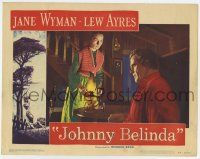 2f741 JOHNNY BELINDA LC #4 '48 Agnes Moorehead with lantern stares at seated Charles Bickford!