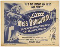 2f219 LITTLE MISS BROADWAY TC '47 sexy Jean Porter is the upstart who upset cafe society!