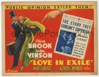 2f227 LOVE IN EXILE TC '36 Clive Brook, Helen Vinson, the newspaper story they couldn't suppress!