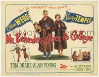 2f270 MR. BELVEDERE GOES TO COLLEGE TC '49 art of Shirley Temple & wacky Clifton Webb in fur coat!