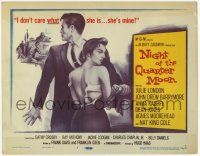 2f285 NIGHT OF THE QUARTER MOON TC '59 Barrymore doesn't care what race his wife Julie London is