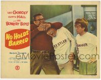 2f817 NO HOLDS BARRED LC '52 Leo Gorcey watches Huntz Hall put in headlock by real wrestler!