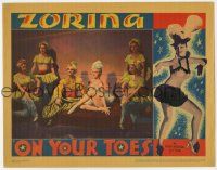 2f824 ON YOUR TOES LC '39 sexy dancer Zorina sitting with sexy harem girls & turbaned man, rare!
