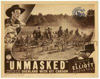 2f831 OVERLAND WITH KIT CARSON chapter 15 LC '39 Bill Elliott riding w/ Indians, serial, Unmasked!