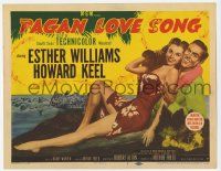 2f305 PAGAN LOVE SONG TC '50 art of sexy Esther Williams in sarong w/ Howard Keel in Tahiti!