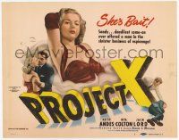 2f331 PROJECT X TC '49 deadliest come-on ever offered a man in the sinister business of espionage!