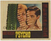 2f852 PSYCHO LC #1 '60 great close image of Janet Leigh & John Gavin by window with shadows!