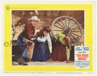 2f861 RARE BREED LC #7 '66 James Stewart helps Maureen O'Hara & Juliet Mills by overturned wagon!