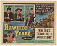 2f345 RAWHIDE YEARS TC '55 poker playing Tony Curtis + sexy Colleen Miller & Arthur Kennedy!