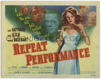 2f351 REPEAT PERFORMANCE TC '47 great art of sexy Joan Leslie with gun, fate pulled the trigger!