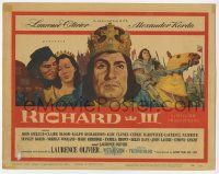 2f357 RICHARD III TC '56 close up of director/star Laurence Olivier as the English King!