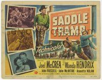 2f377 SADDLE TRAMP TC '50 Joel McCrea fighting & romancing Wanda Hendrix, great western images!