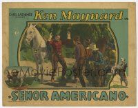 2f895 SENOR AMERICANO LC '29 captured cowboy Ken Maynard stands by Tarzan with his hands up!