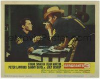 2f896 SERGEANTS 3 LC #1 '62 c/u of soldier Dean Martin accusing coffee-drinking Frank Sinatra!
