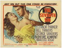 2f384 SEVENTH SIN TC '57 sexy scared Eleanor Parker betrays super angry Bill Travers!