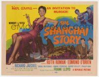 2f388 SHANGHAI STORY TC '54 sexy Ruth Roman's arms are an invitation to murder for Edmond O'Brien!