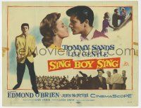 2f394 SING BOY SING TC '58 romantic close up of Tommy Sands & Lili Gentle, rock & roll!