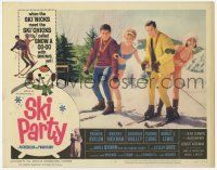 2f908 SKI PARTY LC #3 '65 Frankie Avalon & Dwayne Hickman skiing with girls in bikinis!
