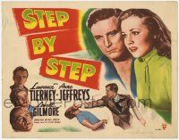2f418 STEP BY STEP TC '46 artwork of Lawrence Tierney & Anne Jeffreys, film noir!