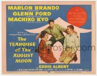 2f447 TEAHOUSE OF THE AUGUST MOON TC '56 art of Asian Marlon Brando, Glenn Ford & Machiko Kyo!