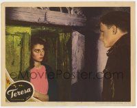 2f933 TERESA LC #7 '51 pretty young Pier Angeli stares at John Ericson, directed by Fred Zinnemann!