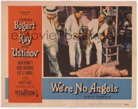 2f978 WE'RE NO ANGELS LC #5 '55 Bogart, Aldo Ray & Peter Ustinov w/unconscious Gloria Talbott!