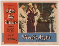 2f979 WE'RE NO ANGELS LC #7 '55 Humphrey Bogart, Aldo Ray, Peter Ustinov & Basil Rathbone!