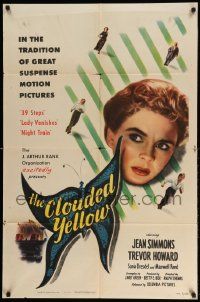2g173 CLOUDED YELLOW 1sh '51 art of Jean Simmons close up and running, Trevor Howard!