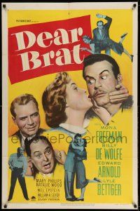 2g213 DEAR BRAT 1sh '51 Mona Freeman, Billy de Wolfe, Edward Arnold!