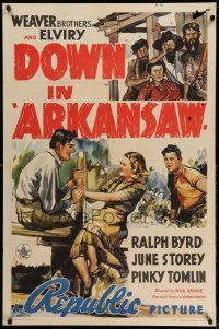 2g245 DOWN IN ARKANSAW 1sh '38 Weavers, Ralph Byrd, & June Storey are hillbillies in Arkansas!