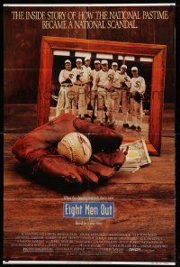 2g257 EIGHT MEN OUT 1sh '88 John Sayles, John Cusack, Chicago Black Sox, baseball!
