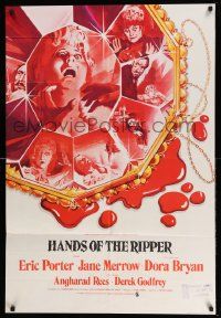 2g381 HANDS OF THE RIPPER English 1sh '71 Hammer horror, Jack the Ripper kills through his daughter!