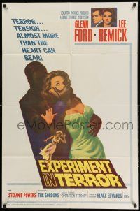 2g273 EXPERIMENT IN TERROR 1sh '62 Glenn Ford, Lee Remick, more tension than the heart can bear!