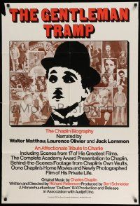 2g341 GENTLEMAN TRAMP 1sh '75 Charlie Chaplin biography, great images!