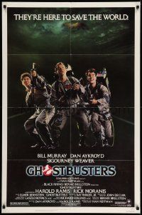 2g345 GHOSTBUSTERS 1sh '84 Bill Murray, Dan Aykroyd, Harold Ramis, Coming to Save The World!