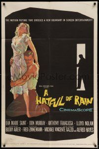 2g383 HATFUL OF RAIN 1sh '57 Fred Zinnemann early drug classic, cool artwork!