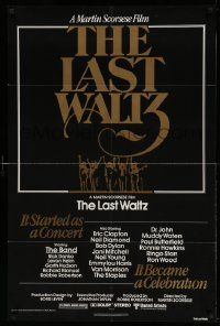 2g488 LAST WALTZ 1sh '78 Martin Scorsese, it started as a rock concert & became a celebration!