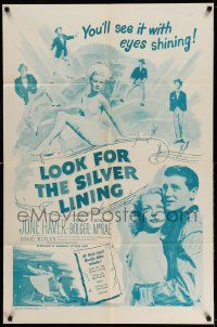 2g517 LOOK FOR THE SILVER LINING 1sh R56 June Haver & Ray Bolger dancing, Gordon MacRae!